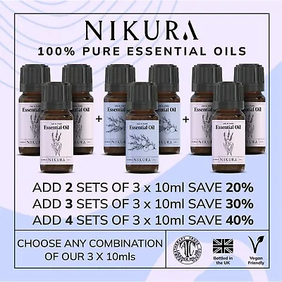 Nikura | 30ml Essential Oils 100% Pure & Natural (Aromatherapy) - Multi Listing • £6.99