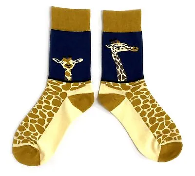 £7.99 • Buy Ladies Giraffe Two Faced Mustard Socks 4-8 UK / 37-42 Eur / 6-10 US