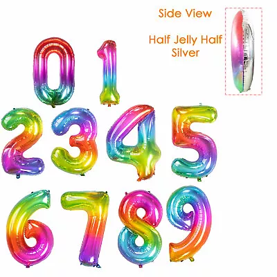 Number Balloons Helium Giant Foil Large Air 32  40  Birthday Age Party 0-9 • £1.84