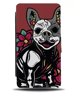 Sugar Skull Mexican Tribal Pug Flip Wallet Case Skulls Pugs Dog Floral Dogs K160 • £19.99