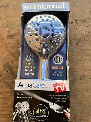 AquaCare Antimicrobial Luxury Handheld Shower Head Super Water Pressure Chrome • $22.33