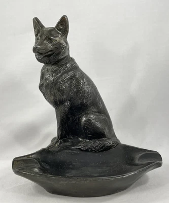 $50.99 • Buy Vintage German Shepherd Metal Figurine Ashtray