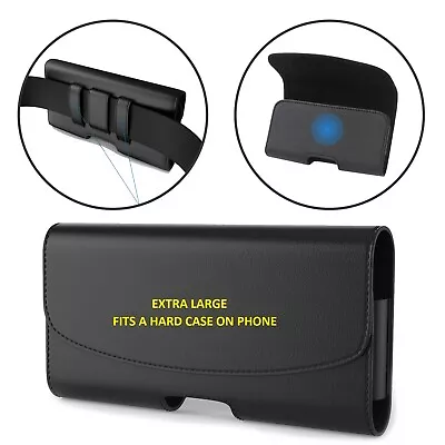 Leather Belt Clip Holster Magnetic Closure For IPhone X / XR 11 12 13 14 14 Pro • $9.98