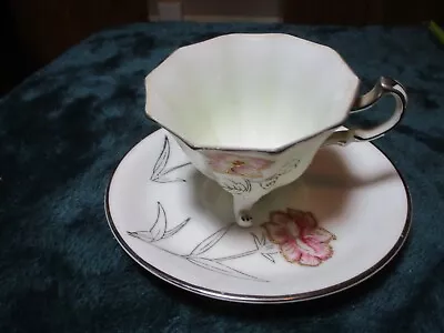 Vintage Miniature Ucagco China Tea Cup And Saucer Made In Occ Japan Silver Trim • $11.19