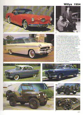1954 Kaiser Darrin + Special + Willys Aero + M-38 Jeep Article - Must See!!  • $19.50