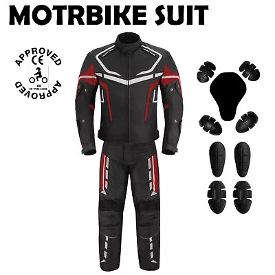 Motorbike 2 Piece Suit Rider Biker Motorcycle Waterproof Jacket With Trousers CE • $101.05