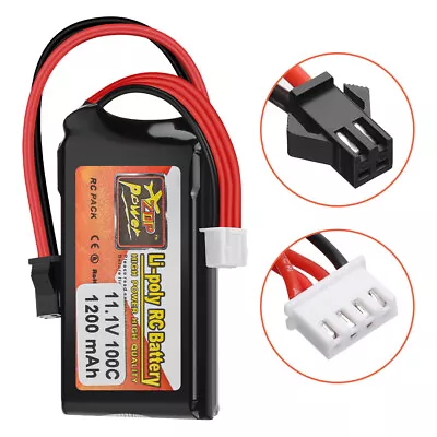 11.1v 1200mah 3s Lipo Battery 100c Sm Plug Rechargeable For Rc Car Boat Airplane • £9.99