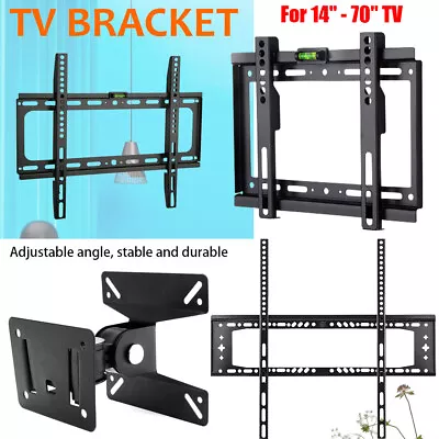 TV Wall Bracket Mount Tilt For 14 26 27 32 37 40 42 46 70 Inch 3D LCD LED Plasma • £6.59