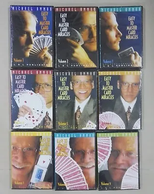 Michael Ammar Easy To Master Card Miracles Set Of 9 DVD (Factory Sealed) MAGIC • $99.99