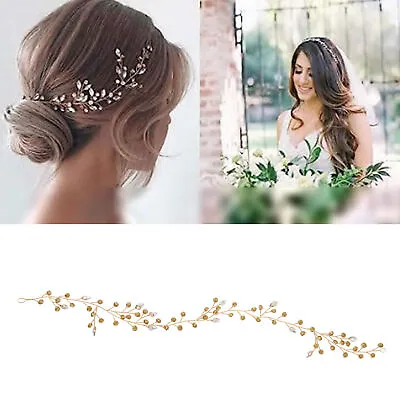 Bride Wedding Rhinestone Hair Vine Classic Simple Bridal Hair Piece Hair FIG • £10.40