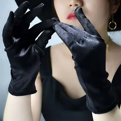 £2.70 • Buy Ladies Short Wrist Gloves Smooth Satin For Party Dress Prom Evening Wedding Z3Z6