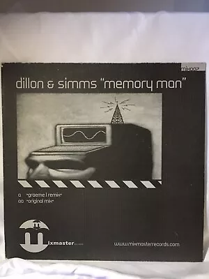 Dillon & Simms Memory Man UK Electronic Progressive House Tech House 2003 Vinyl • $10