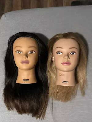 100% Human Hair Mannequin Heads Lauren & Daisy Celebrity Brand • $65