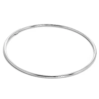 £14.15 • Buy Light Simple 925 Sterling Silver Adult Ladies 2mm Stacking 65mm Bangle Bangles