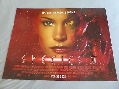 £20 • Buy SPECIES II (1998) RARE ROLLED Orig UK Teaser Quad Poster 40  X 30  HR Giger EXC
