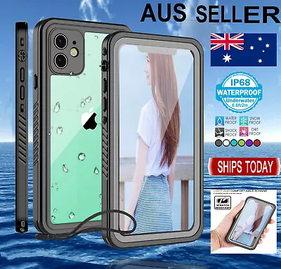 $20.69 • Buy Shockproof Waterproof Iphone 11 12 13 14 PRO MAX XR 8 7 Plus SE Clear Case Cover