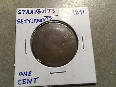 1 Circulated One Cent Coin Malaysia Straits Settlements 1891 # 894s 🇲🇾 • $6.99