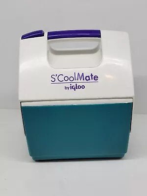 Vintage Igloo S'Cool Mate Mini Lunch Box Personal Cooler Purple Green And White • $12.90