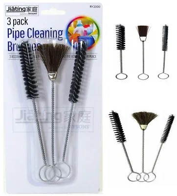 £3.29 • Buy 3 X Flexible Soft Tip Bottle Pipe Sink Glass Cleaning Brushes Spout Pipe