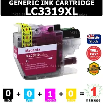 1x LC3319XL Magenta Ink For Brother MFC J5330DW J5730DW J6530DW J6930DW J6730DW • $7.70