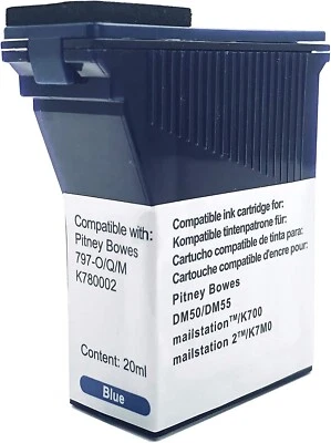 £7.45 • Buy Pitney Bowes Dm50 Dm55 Dm60 K700 Compatible Franking Ink Cartridge - Blue