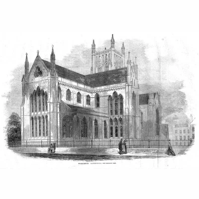 £12.99 • Buy WORCESTER Cathedral - Antique Print 1861