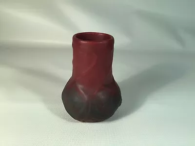 Van Briggle 1920's Arts & Crafts Pottery Vase #645 Leaves & Violets • $79