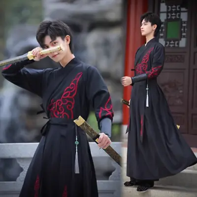 Chinese Modern Male Hanfu The Untamed Men Dress Ancient Costume Cosplay Set Gift • $63.43