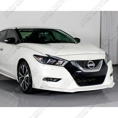 For 2016-2018 Nissan Maxima GT-Style Painted White Front Bumper Body Spoiler Lip • $102.99