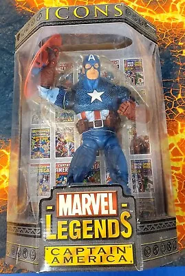 ToyBiz Marvel Legends Icon Captain America Masked Action Figure New • $60.75