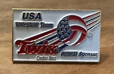 Vintage USA Volleyball Team Twix Flat Enamel Olympic Pin • $5