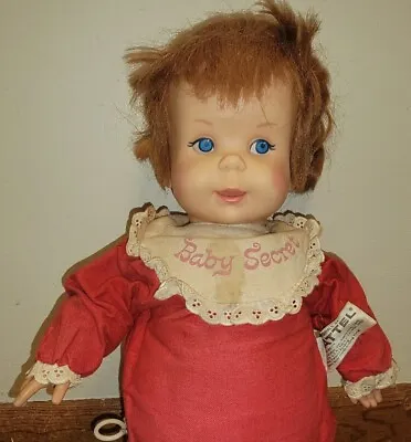 Vintage Mattel 1965 Talking Baby Secret Doll Creepy Whispers Mouth Moves Works • $78