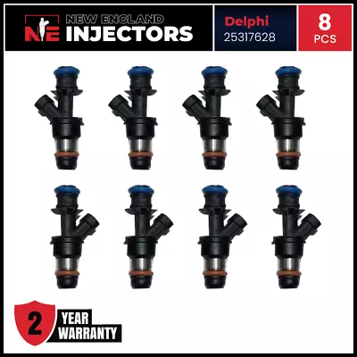 Reman Set Of 8 Delphi Fuel Injector 1999-2007 Chevy GMC 4.8L 5.3L 6.0L 25317628 • $150