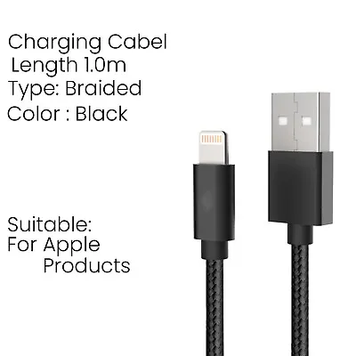 USB Data Cable For XS 11 12 Long Charging Data Lead - 1m Length Different Colors • £4.01