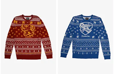 $59.90 • Buy Harry Potter Ugly Christmas Sweater House Crest Holiday Gryffindor Ravenclaw