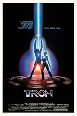 1982 Tron Vintage Movie Poster Print 24x16 STYLE A 9mil PAPER • $25.95