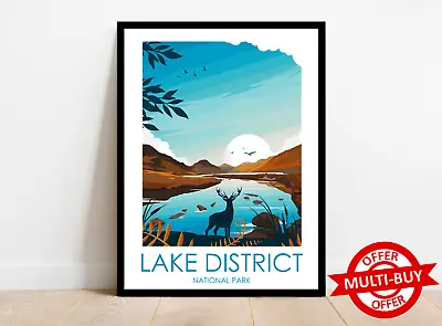 Lake District Travel Print Wall Art Poster Travel Prints Cityscape Posters • £4.99