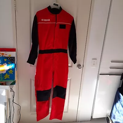 YAMAHA Racing Coverall Mechanic Staff Suit Work Clothes All In One Large W 32 In • $70