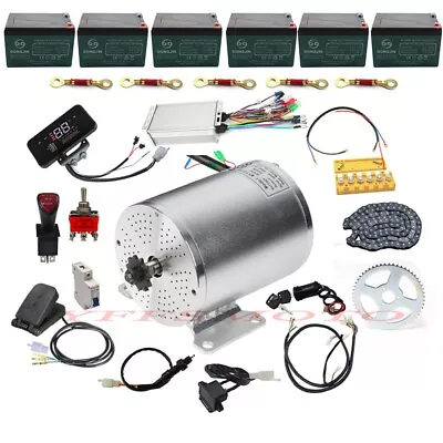 3000W Electric Motor+Full Kit Throttle Pedal For Go Kart E-bike Mower Dune Buggy • $681.07