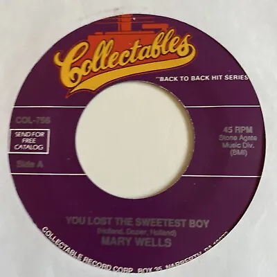 Mary Wells 45 You Lost The Sweetest Boy/I Don't Want To Take Chance NEW Unplayed • $4.99