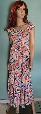 Isabel Maternity Floral Sleeveless Rayon Maxi Dress Sz XS  • $16