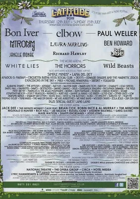 £4.99 • Buy Latitude Festival 2012 - Bon Iver Elbow Paul Weller - Full Size Magazine Advert