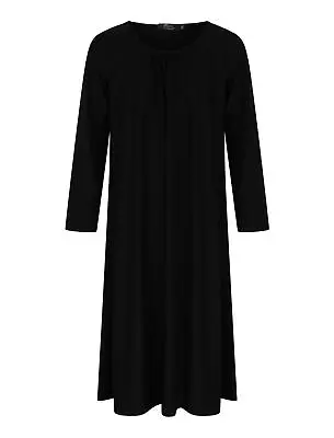 Girls Maxi School Dress Kids Black Long Sleeve Holiday Abaya Top Islamic Jilbab • £10.99