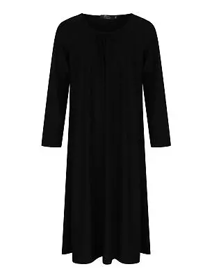 Girls Maxi School Dress Kids Black Long Sleeve Holiday Abaya Top Islamic Jilbab • £10.99