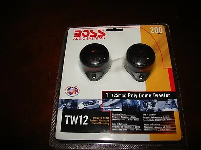 BOSS Audio Systems 1  Poly Dome Tweeter TW12 200 Watt Car Tweeters NEW • $34.99