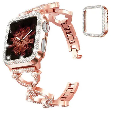 $21.84 • Buy For Apple Watch Band IWatch Series 8 7 6 5 4 SE 40 42 38 45mm Women Diamond Band