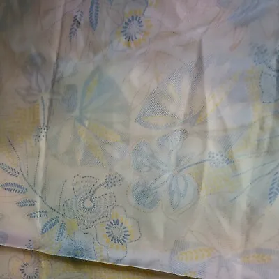 Tanner 100% Silk Pastel Floral Print Hand Rolled Edges 35  Square  Scarf  • $8