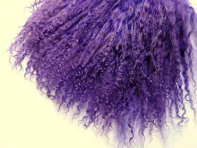 Royal Purple Tibetan Lamb Mohair For Doll Hair Wigs Or Reroot  4 X4   Soft Kurly • $9.89