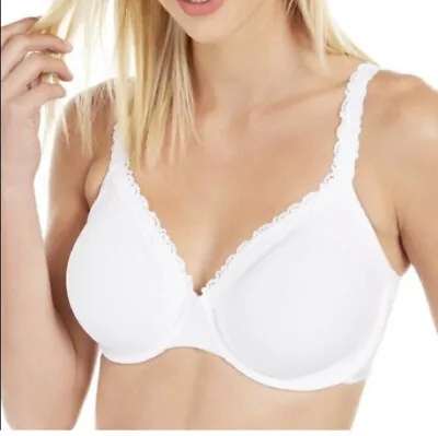 Bali Smoothing Bra Lightly Lined Back Smoothing Underwire Unlined 44D • $12