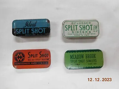 Lot Of 4 Vintage Fishing SPLIT SHOT Tins • $22.90